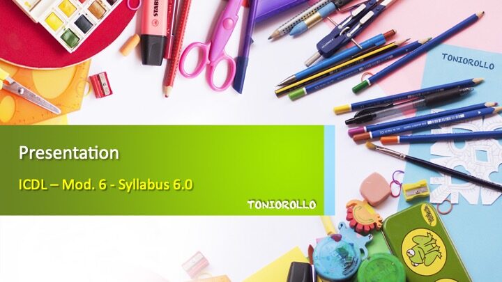 Mod. ICDL: Presentation (Power Point)