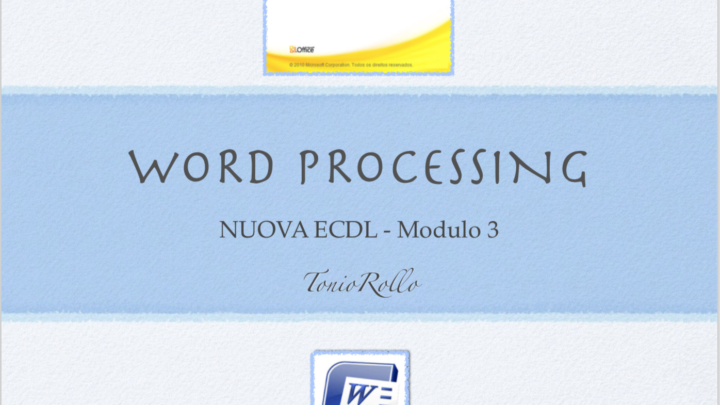 Word processing – Nuova Ecdl